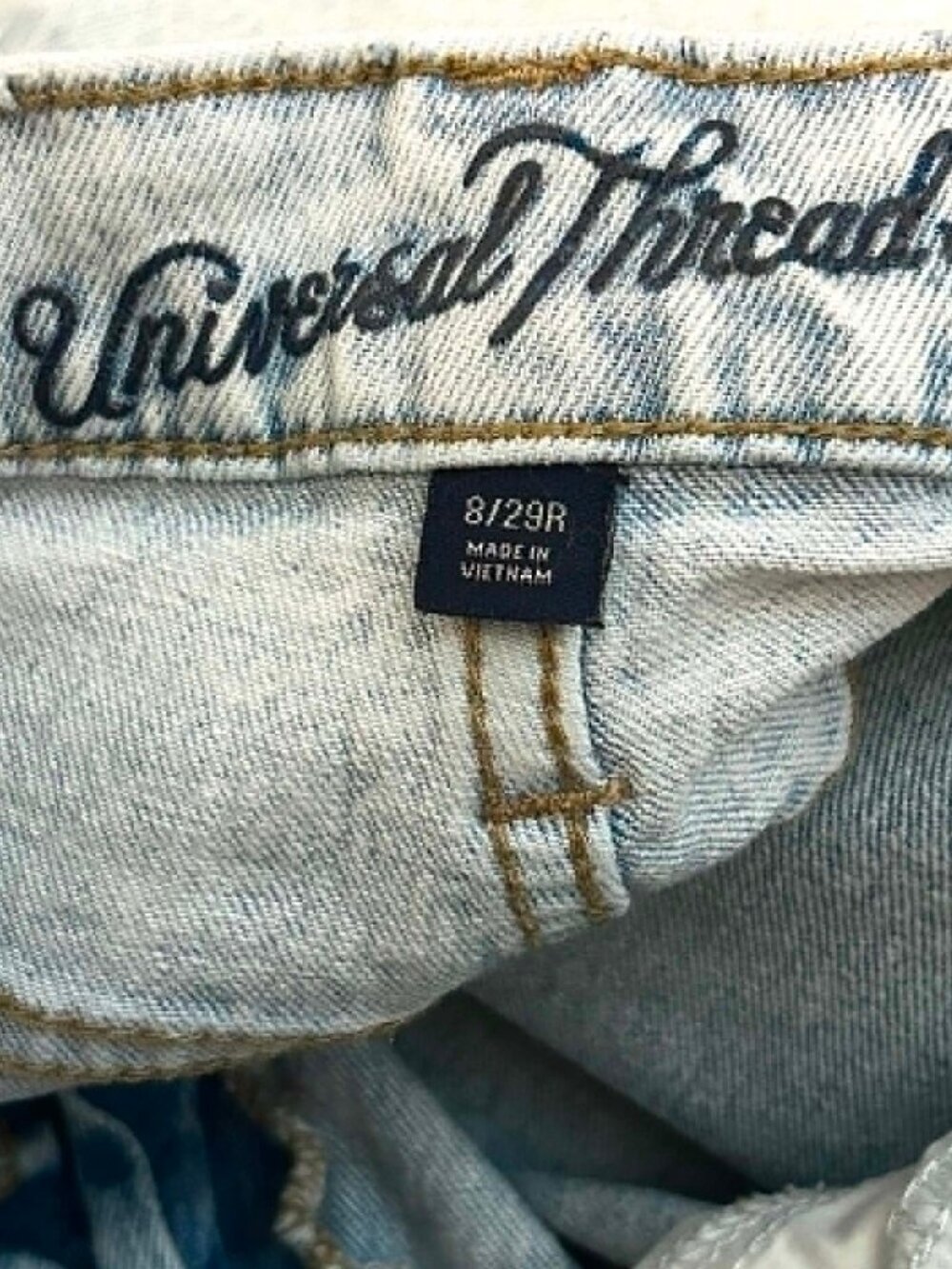New UNIVERSAL THREAD Vintage Highest-Rise Straight Jeans Vintage Light Wash 8\29 - Picture 6 of 7